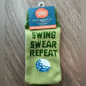Swing Swear Repeat Golf Socks by Lavley, NWT
